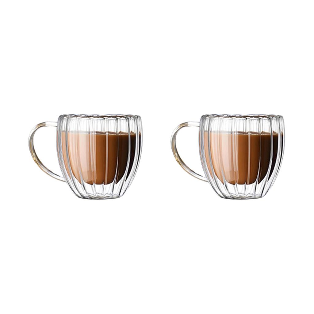 Portable Double Walled Borosilicate Glass Cup Insulated Mugs Perfect for Travel, Office Breaks, and Family Gatherings