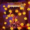 Halloween LED Pumpkin, Ghost & Bat Decorative String Lights for Courtyard Party - Colorful Atmosphere Lights