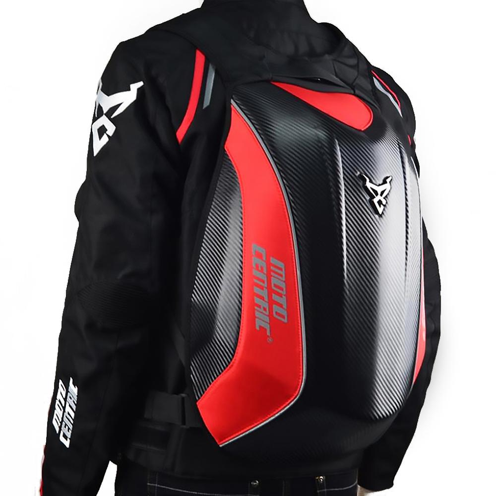 Neuer Motorrad-Rucksack aus Kohlefaser Reittasche MC Rucksack Fahrer Motorrad Wasserdicht Hartschale Moto Schildkröten Tasche