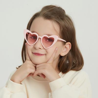 Children'S Sunglasses, Loving Parent-Child With Peach Heart Glasses, Personalized Heart-Shaped Sunglasses