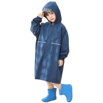 KAKELO Raincoat for Suitable for School Simple for and Rain Gear 2XL [KAKELO] Kids, Bags, Design, Girls, Boys, Juniors, (Navy, (Size 130-145))