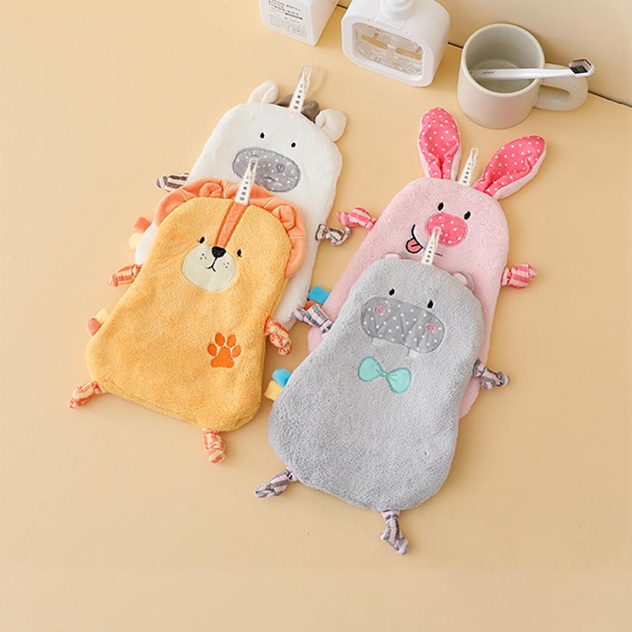 1Pc Animal-shaped Hand Towels, Cute Face Towels, Warm Wall-mountable Hand Towels Suitable for Bathrooms and Kitchens