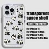 Cute Pandas Pattern Clear Soft Silicone Case For iPhone 15 Plus 14 13 Pro Max 12 Mini 11 Pro XS XR 8 7 Lens Protection Shockproof Glossy Phone Cover