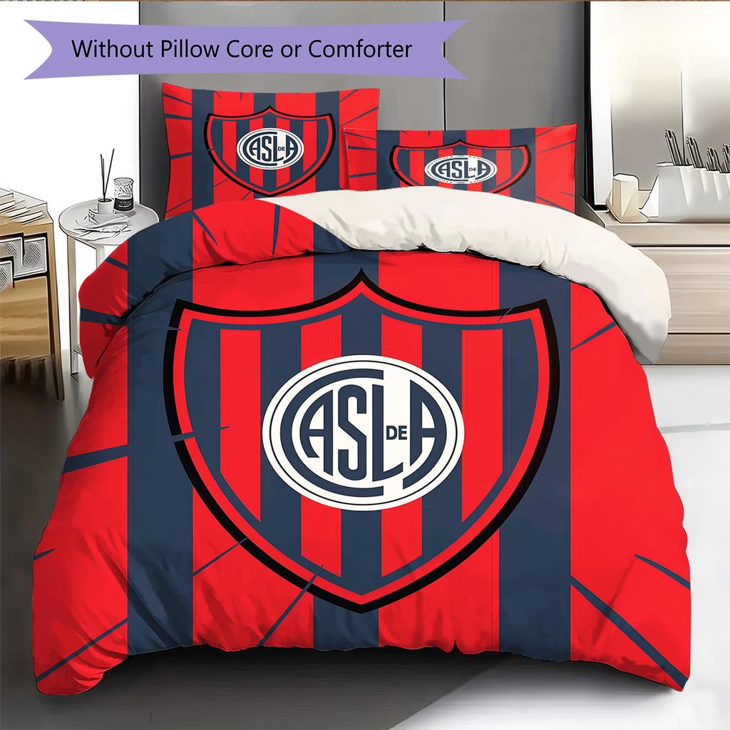Club Atlético San Lorenzo de Almagro Pattern Bedding Quilt Set Home Decoration Gift (1 * duvet cover + 2 * pillowcase without core)
