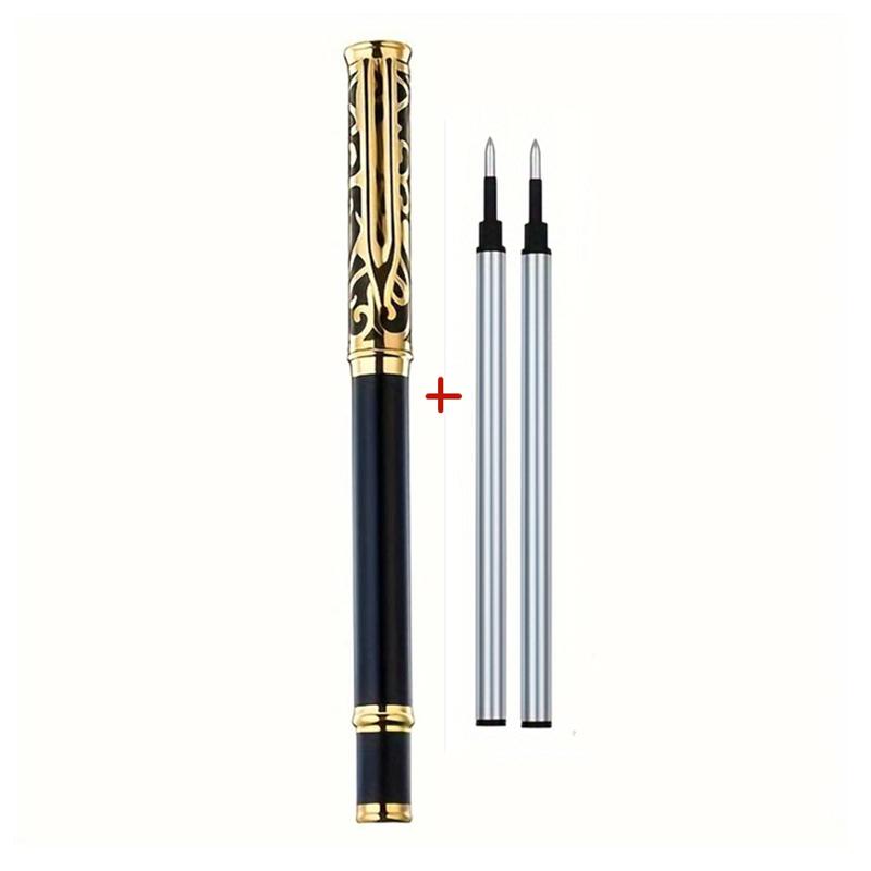 Classic Business Design 0.5mm Metal Signature Pen, Suitable for Men and Women's Business Office Ballpoint Pen (black Ink)