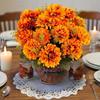 Artificial Marigold Chrysanthemum Flower Home Decor Simulation Floral Arrangement Fake Flower Decors for Room Table