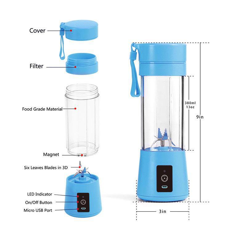 Portable Wireless Charging Multi-Functional Juicer: Compact Electric Mini Blender for Fruits & Vegetables