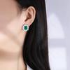 Red/Green Cubic Zirconia Stud Earrings For Women Luxury  Wedding Engagement Party Female Accessory Trendy Jewelry