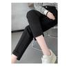 Wool Blend Pants For Women Autumn Winter New Arrival Harem Suit Pants Temperament Casual Slim Fit High Waist Cropped Pants