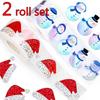 500-1000pcs Laser Christmas Stickers Roll 3cm Snowman and Red Christmas Hat Sticker for Kids Gift Sealing Stationery Sticker