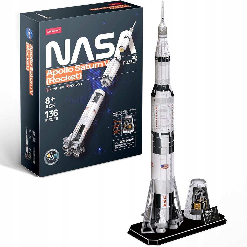 Cubic Fun Puzzle 3D Nasa Apollo Saturn V Rocket