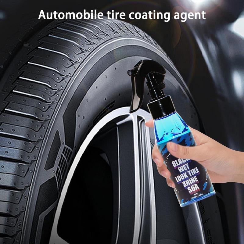 Tire Shine Spray High Gloss Tire Cleaner UV Protection Extreme Tire Shine Long-Lasting Cleaning Spray Black Shine For Cars