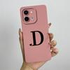 For vivo Y28 4G Case vivo Y28 4G Cover Cute Initial Letters Square Liquid Soft Silicone Phone Case Matte Shockproof Back Cover