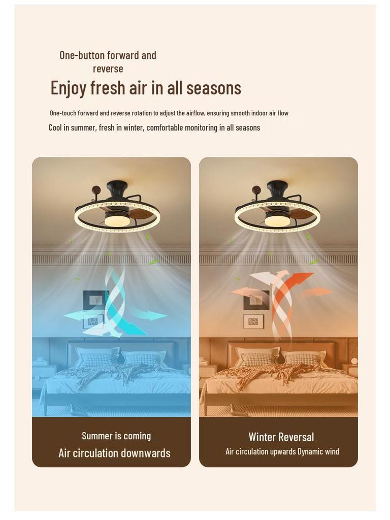 Retro Industrial-Style Ceiling Fan Light for Bedroom or Dining Room