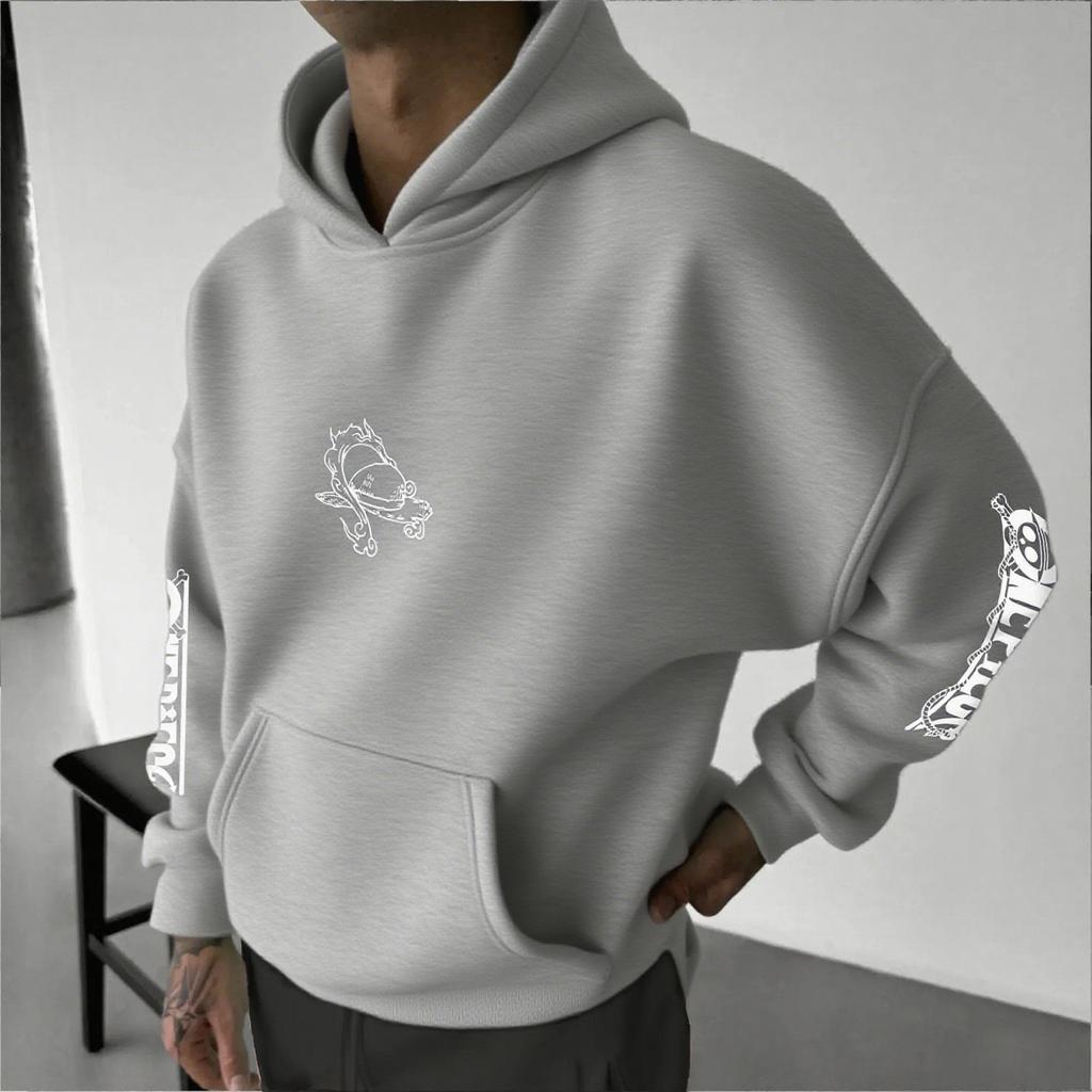 One Piece Luffy Anime Mikina s kapucí Pánská Dámská Jaro Podzim Bavlna Streetwear Mikina Ležérní Grafická Pulovr Dlouhý rukáv Top