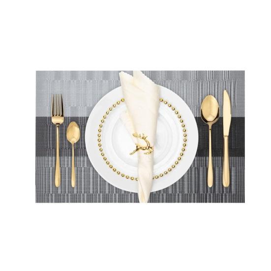 PVC Placemats Heat Resistant Table Mats for Dining Table Simple Waterproof Washable Mats for Kitchen Tableware D