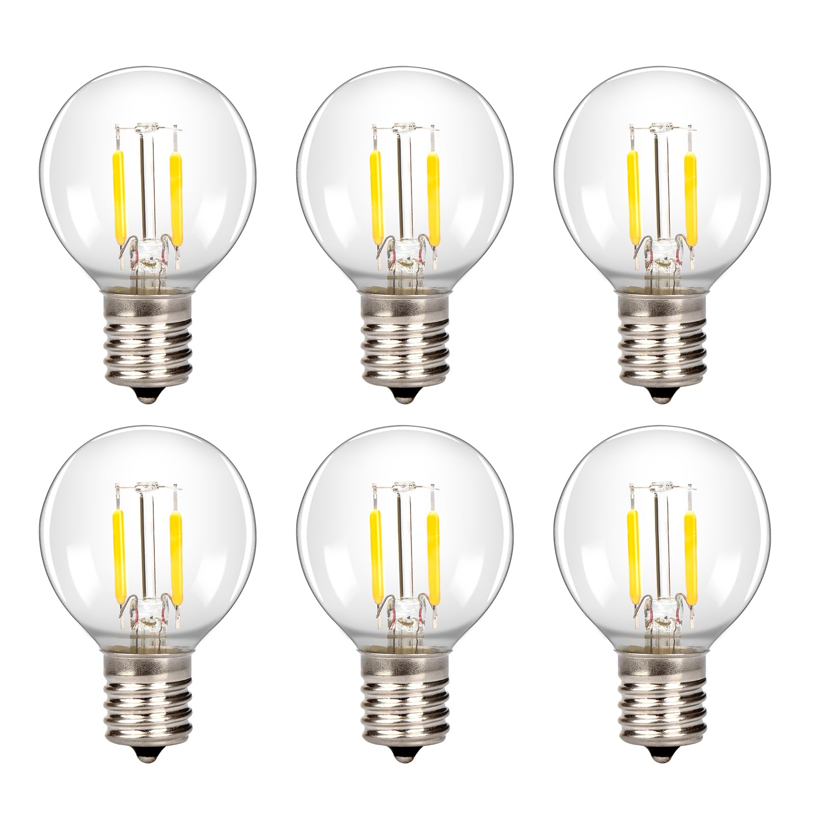

LED filament bulbs, E17 base, 10W equivalent, 2700K warm white (1W), night light, perfect for summer festivals, energy-saving, sealed fixture