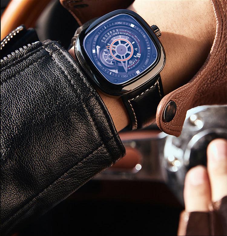 Brand Men's Waterproof Calendar Watch with Bold Dial, Trending In Live Broadcasts