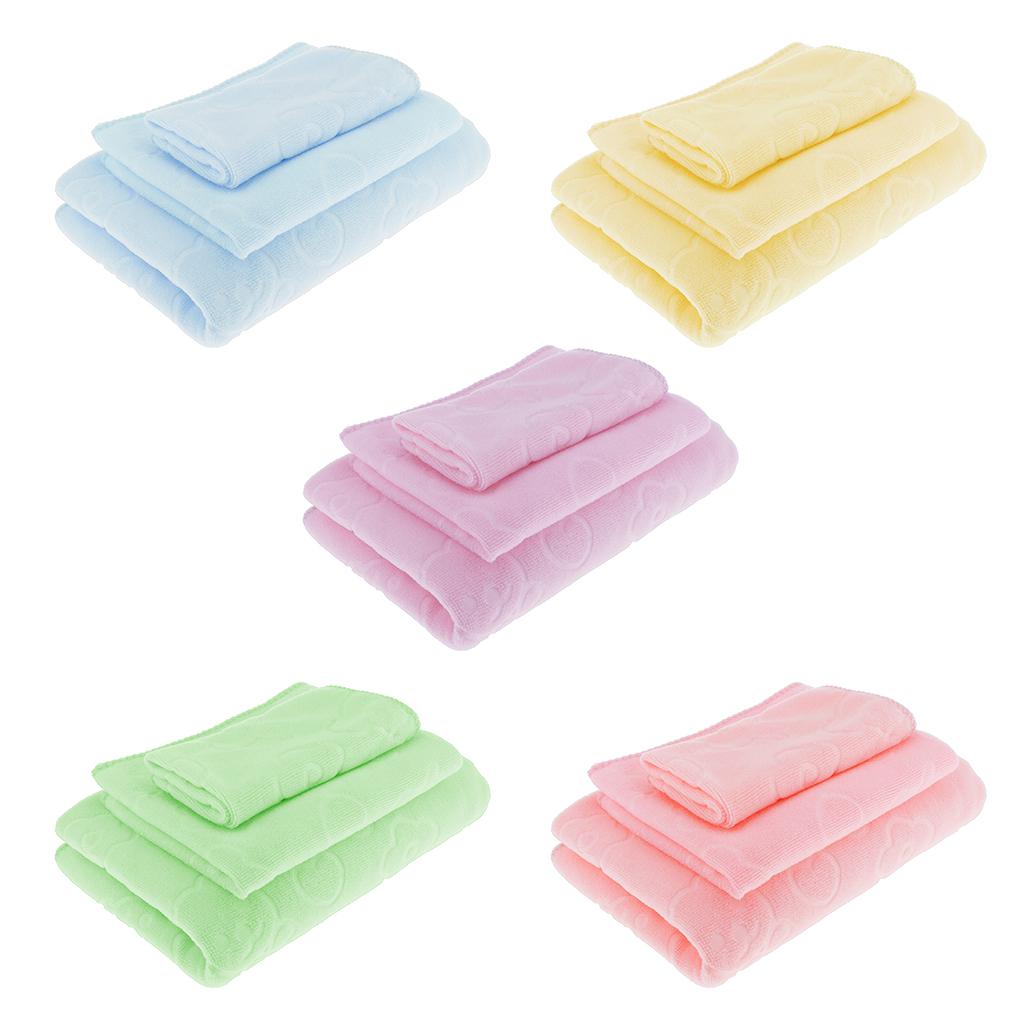 3 Sizes Sets Bathroom Gym Bathtowel Bath Sheet Solid Color