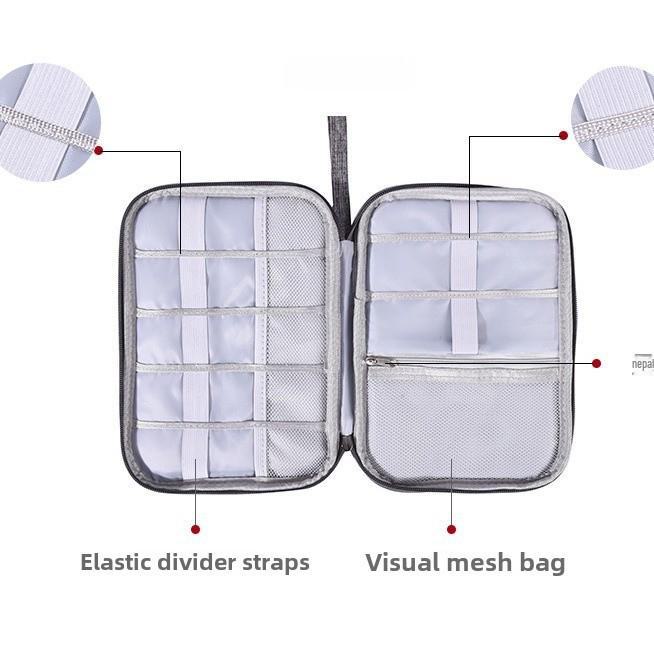 Beilian Anti-Collision Digital Storage Bag - Large Capacity for Cables, Earphones, USBs