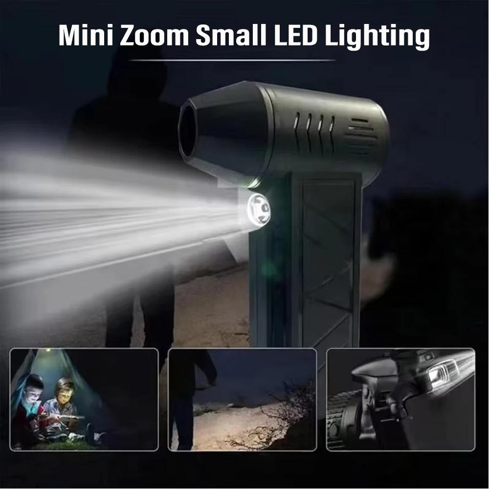 130000RPM Turbofan Powerful Snow Blower 52M/S Jet Fan 6000Mah Brushless Motor Handheld Duct Portable Type-C Charging