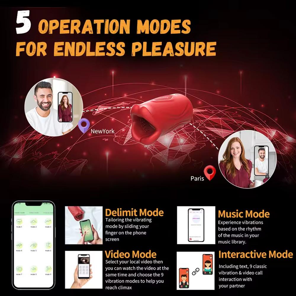 Bluetooth Penis Vibrator for Men Masturbator Sex Machine Penis Delay Trainer Cock Ring Glans Massager Male Sex Toys for Adult