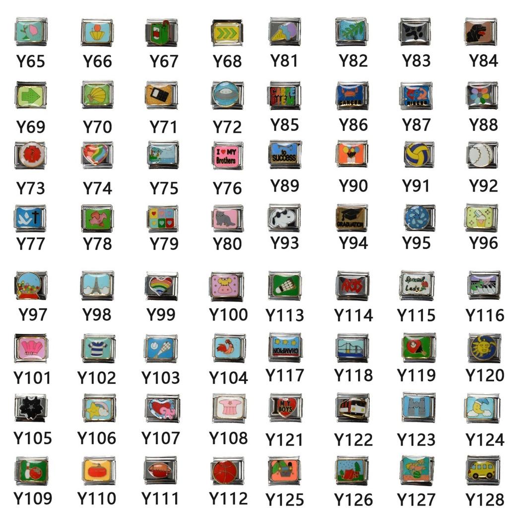 18 szt. Personalizowane Akcesoria do Bransoletek Moduł Włoski DIY Prezenty Materiał Stal Nierdzewna Litera Kreskówka Neutralny Numer Bransoletka