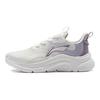 Li Ning Yuyue Trend Classic Thick Sole Height Increasing Non-Slip Wear-Resistant Low-Top Casual Shoes Women Sneakers White Purple AGLT152-3