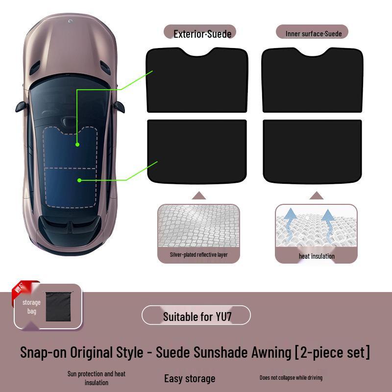Xiaomi YU7 Sunroof Sunshade Panoramic Roof Electrostatic Interior Accessory