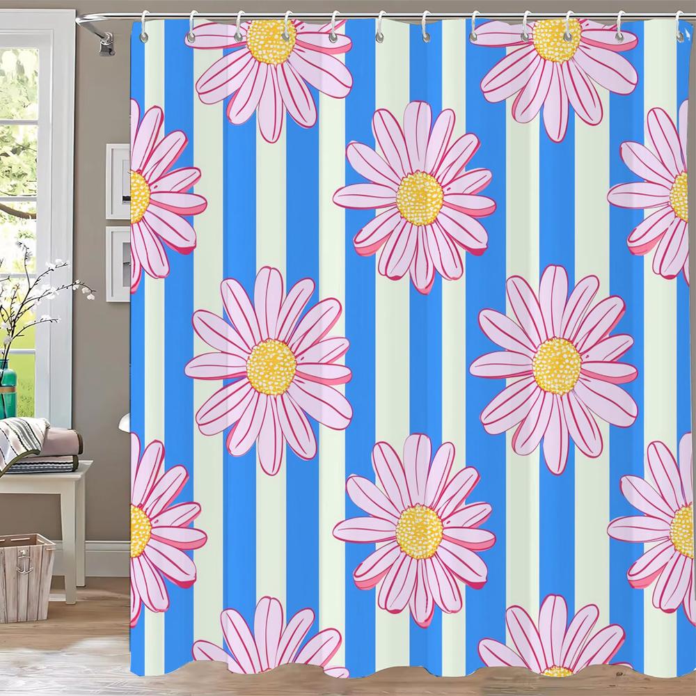 Modern Watercolor Flowers Bathroom Curtain Floral Shower Curtain Bohemian Home Bathroom Decor Polyester Shower Curtains