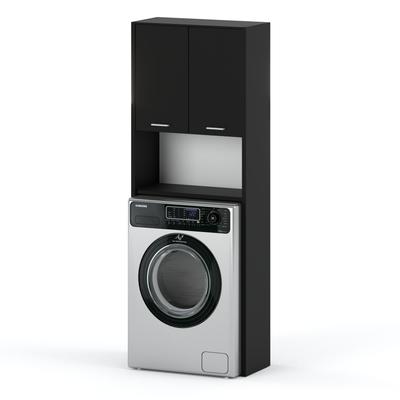 Freestanding Bathroom Cabinet Black 64CM Washing Machine Cabinet Bathroom Column