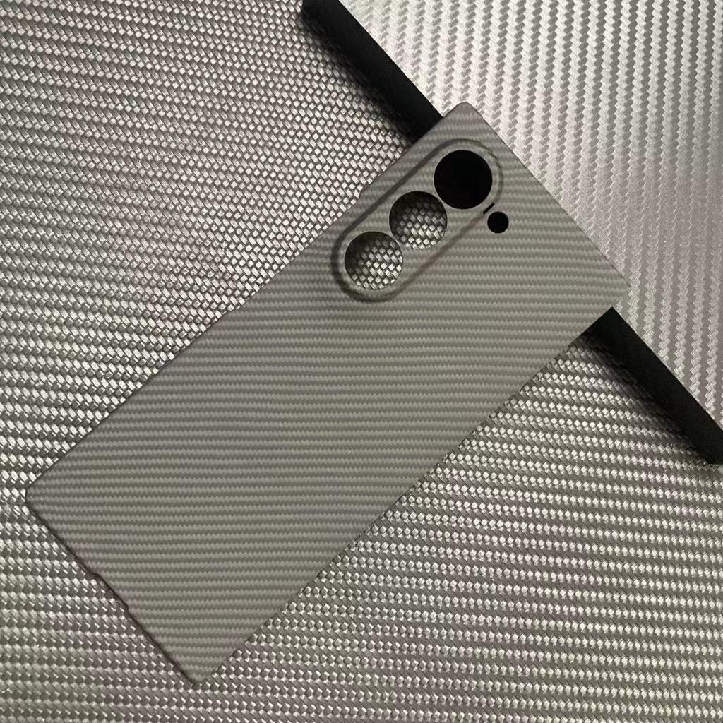 New Kevlar Suitable for Samsung Zfold6 Ultra Thin Mobile Phone Case Aramid Fiber Material Hard Shell Wavy Pattern