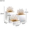 Agate Stone Transparent Crystal Crafts Sculpture Gold-plated Crystal Marble Ornaments Living Room Furnishings Desk Decoration