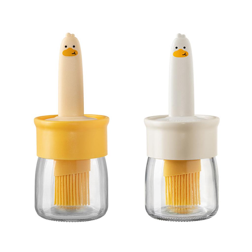 Pack of 1 Kitchen Silicone Oil Brush with Soft Bristles Reusable Silicone Basting Brush for Home Chefs and Bakers