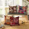 Ethnisch Stil Muster Quadrat Polyester Kissenbezug Sofa Wohnzimmer Dekorative Kissenhülle Schlafzimmer Nachttisch Kissenbezug