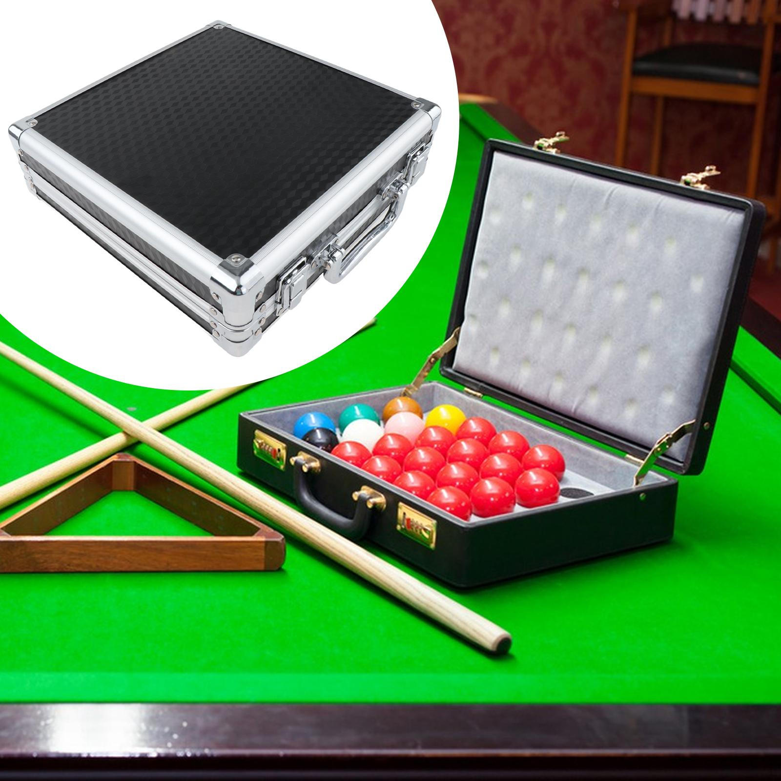 

Коробка для хранения бильярдных шаров Вмещает 16 шаров Кейс для переноски пула Чемодан для снукерных шаров для спорта