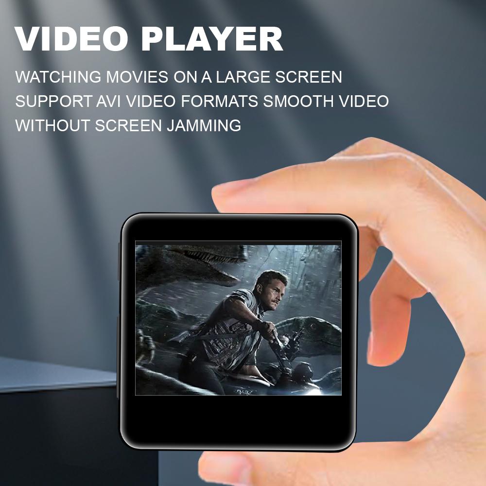 High Quality Metal Music MP3 Player Bluetooth 5.0 Touch Screen 4GB Memory Music Video Player Support TF Card FM/Ebook/Recording