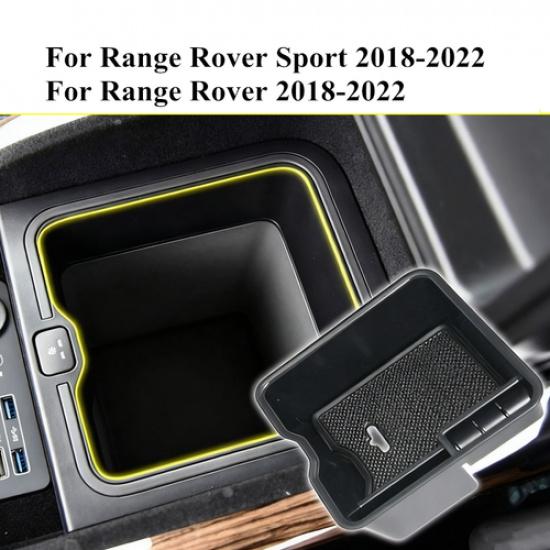 For -2018 Range Rover Car Center Console Organizer Armrest Storage Box Black