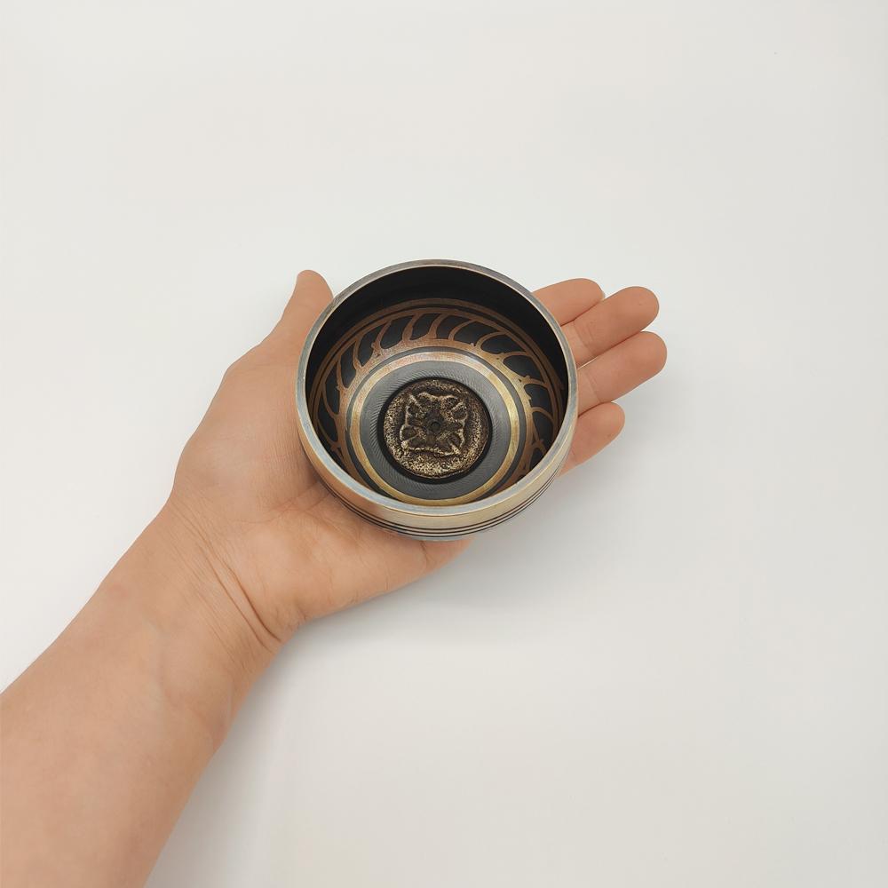 Nepal Tibetan Singing Bowl,Sound Buddhism Nepalese Buddhist Tibet Copper Bowls for Yoga Meditation, Sound Bowl Music Therapy