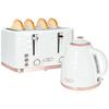 2-in-1 Toaster and Kettle Set, 7 Browning Levels, Defrost and Reheat Function, Cream White