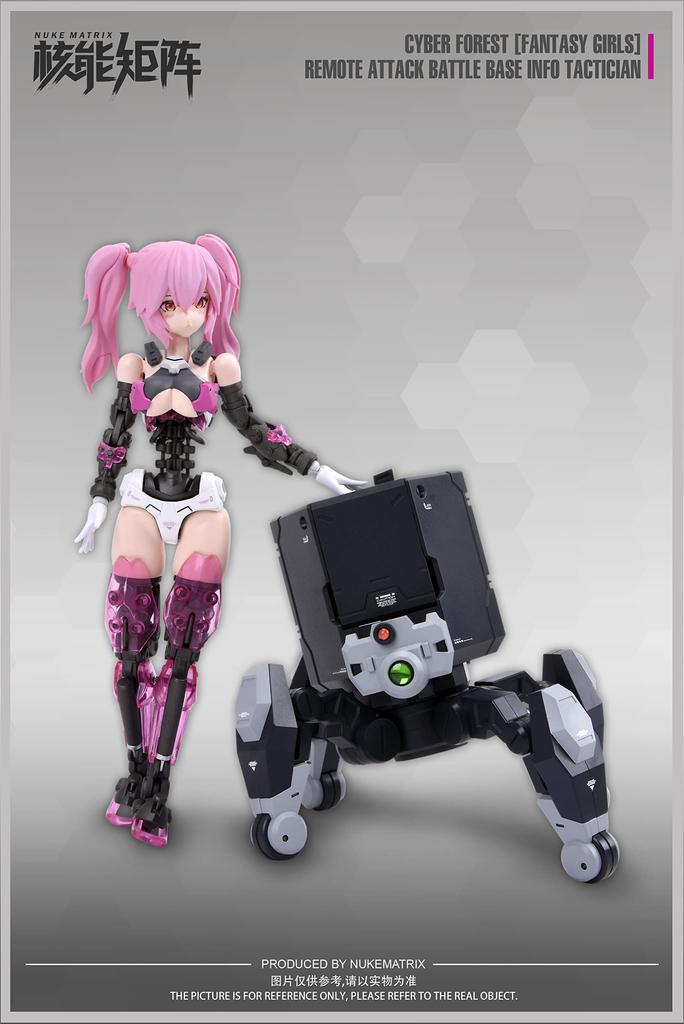 NUKE MATRIX FOREST FANTASY Remote Attack Battle Base Infotechtician Scale PVC ABS Assembled Plastic Model "CYBER GIRLS" 1/10.5 &