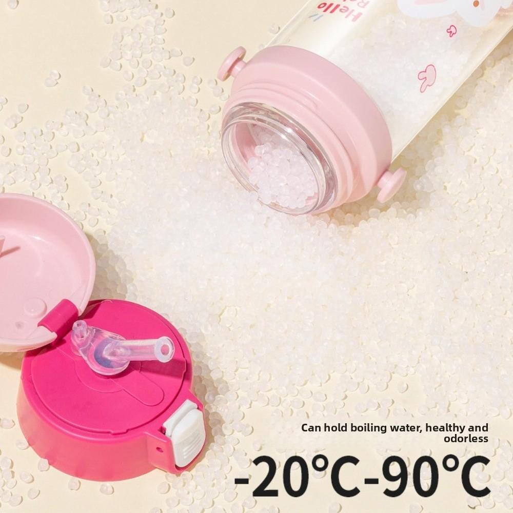 Cartoon Bunny Bear Clear Tumbler Transparent Iced Coffee Cup Drinkware Suction Cup  Kids