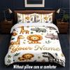 Decorative Artwork Theme Custom Text Or Name 3Pcs Bedding Set,1 Flat Sheet & 2 Pillowcases Personalized Home Bedding