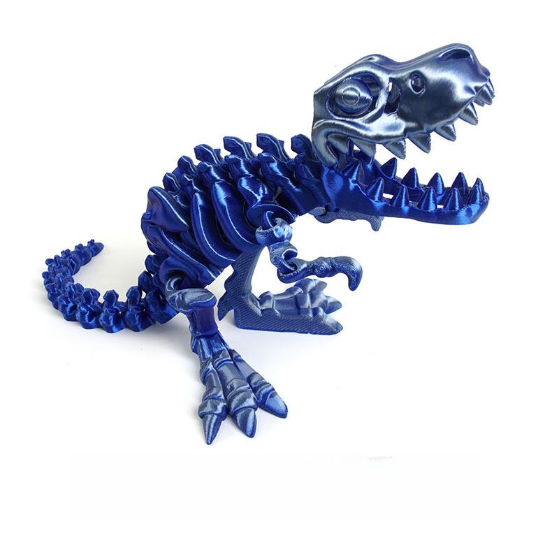 3D Printed Dragon Funny Crafts Model Decoration Fidget Toy Rotatable Tyrannosaurus Rex Skeleton Dinosaur Gift for Kids Birthdays