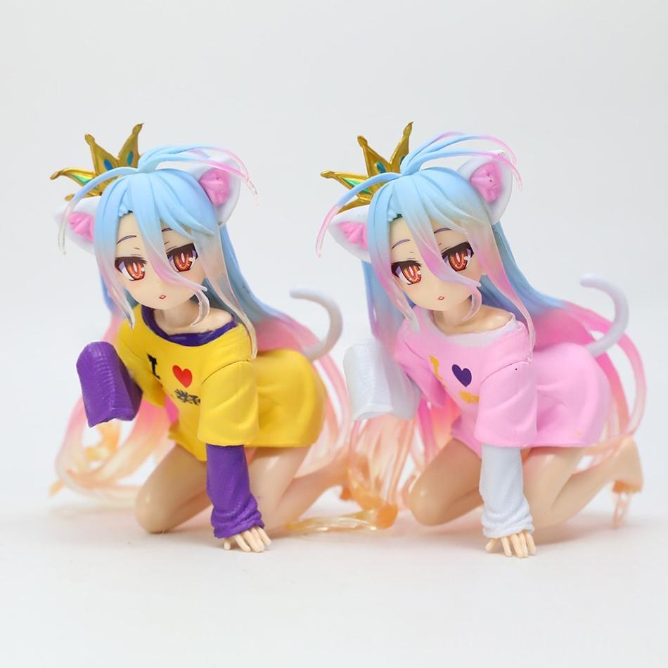 10CM Anime NO GAME NO LIFE Action Figure Cute Shiro Figurine Doll PVC Decor Model Statue Ornaments Collection Models Toys Gifts