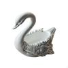 Swan Decorative Bowl Resin Elegant Key Receptacle Sculptural Tabletop Organizer for Entryway