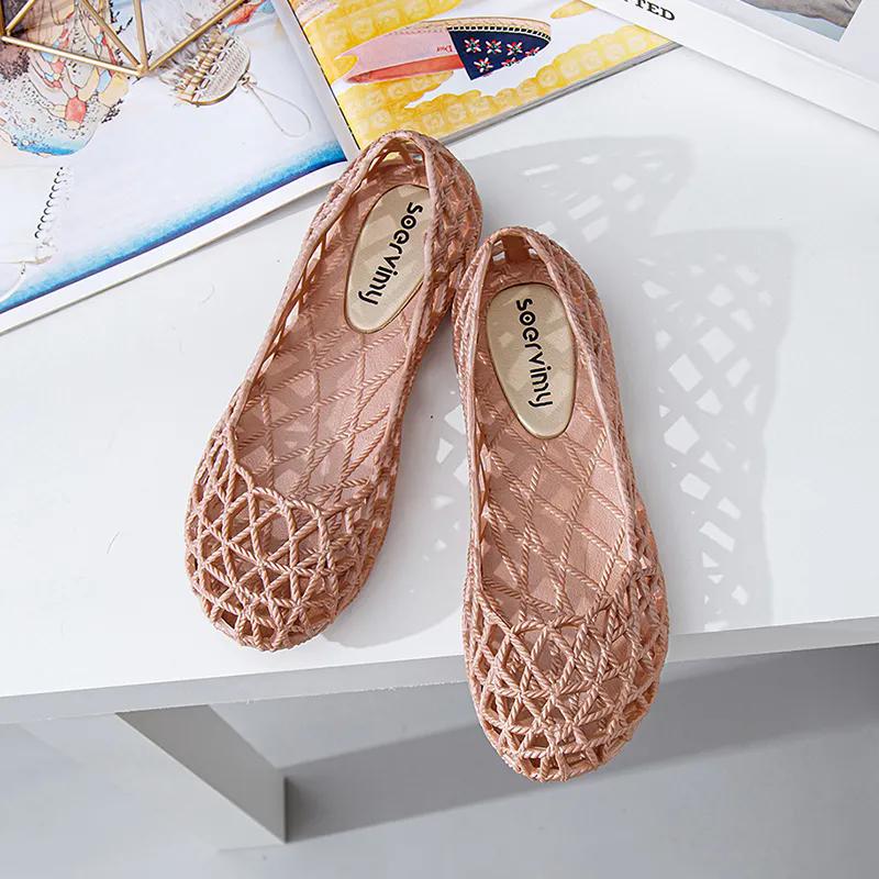 

WTEMPO Женские однотонные туфли большого размера весна-лето с открытым носком на плоской подошве, нескользящие повседневные рабочие туфли 40 хаки