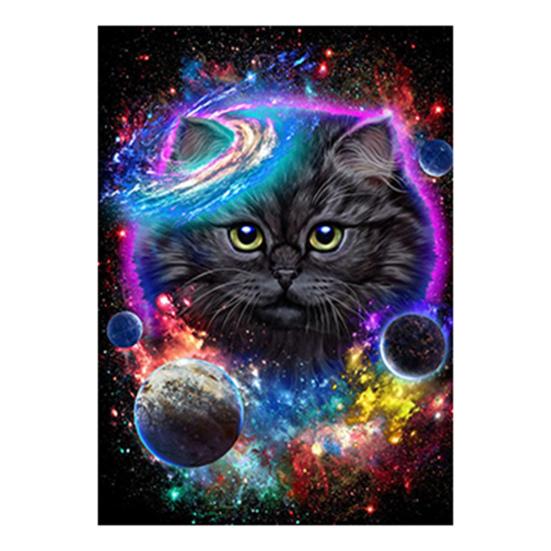 1 Set Diamond Painting Kit Exquisite Cat Pattern DIY Rhinestone Picture Craft Set for Home Decoration