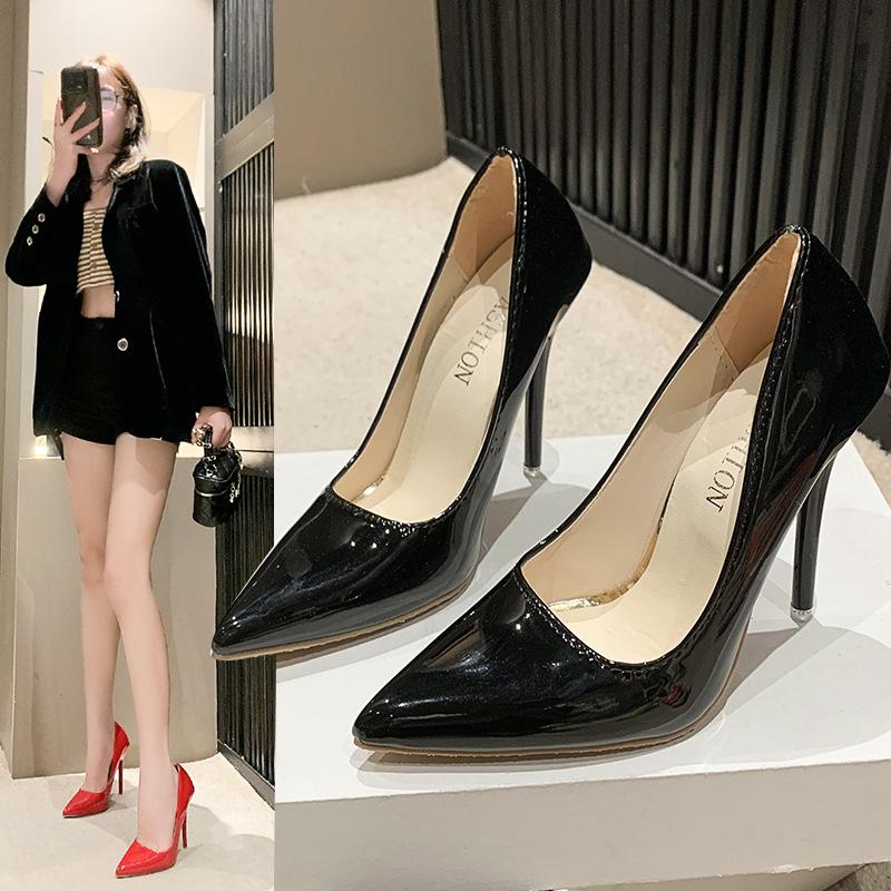 -Size, Large Size CM High Heels Women's Stiletto Work Shoes Professional Props Single Shoes