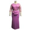 XL To 5XL Women's Autumn Lace Patchwork Long Dress